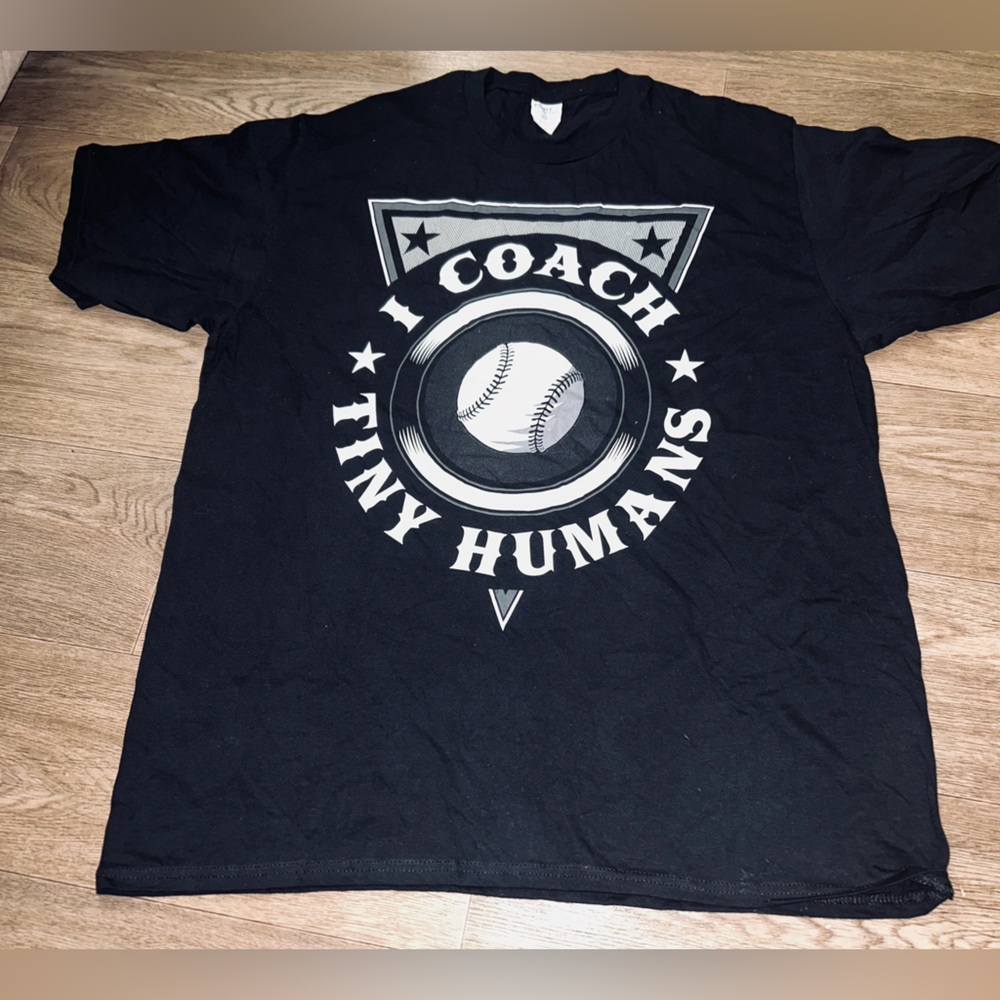 I COACH TINY HUMANS BASEBALL TEE